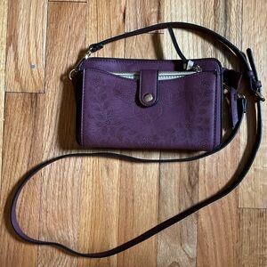 Purple Bag with Removable Wallet